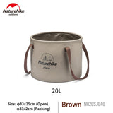Naturehike New Foldable Round Bucket Outdoor Travel Camping Picnic Portable Water Basin Folding Storage Bucket Beer Container