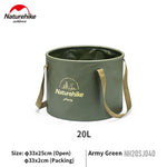 Naturehike New Foldable Round Bucket Outdoor Travel Camping Picnic Portable Water Basin Folding Storage Bucket Beer Container